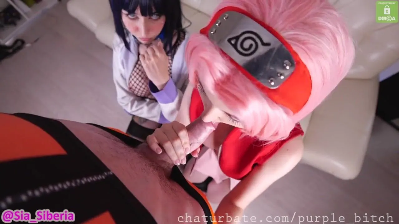 Porn Sakura and Hinata Anal Rod no Jutsu and Screw w Naruto Video