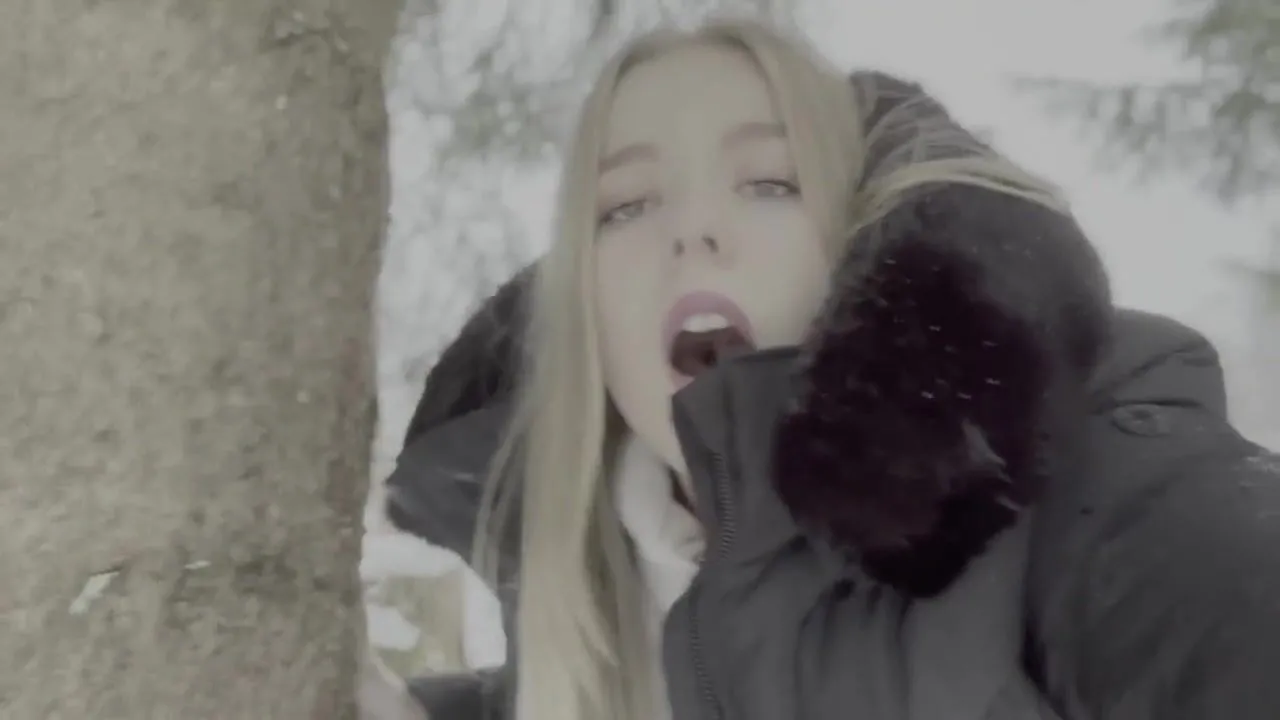 Porn eighteen year old teen is screwed in the forest in the snow Video