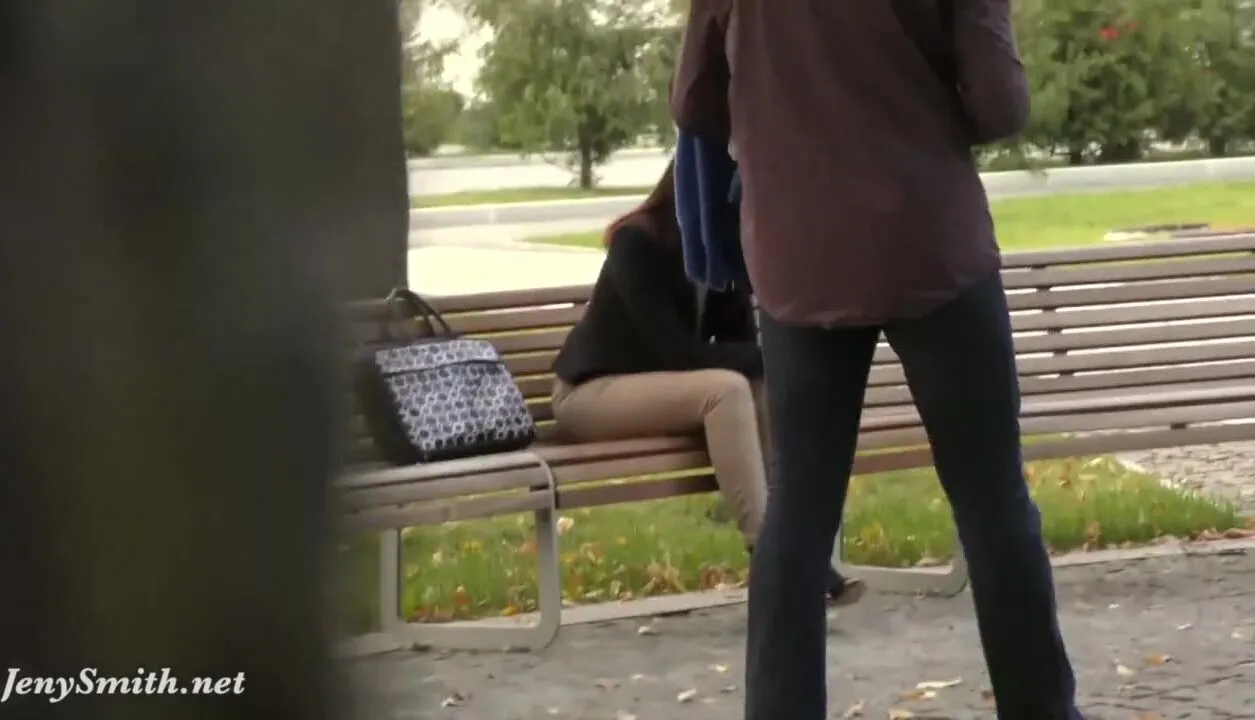 Porn Jeny Smith was caught wearing crotchless panties in public Video