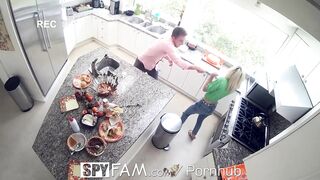 SPYFAM Step Sister Banged In Kitchen On Thanksgiving