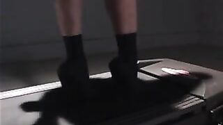 Ponygirl training on treadmill